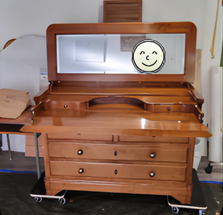 Commode merisier avant restauration — Au Gré du Pinceau, Bonchamp-lès-Laval