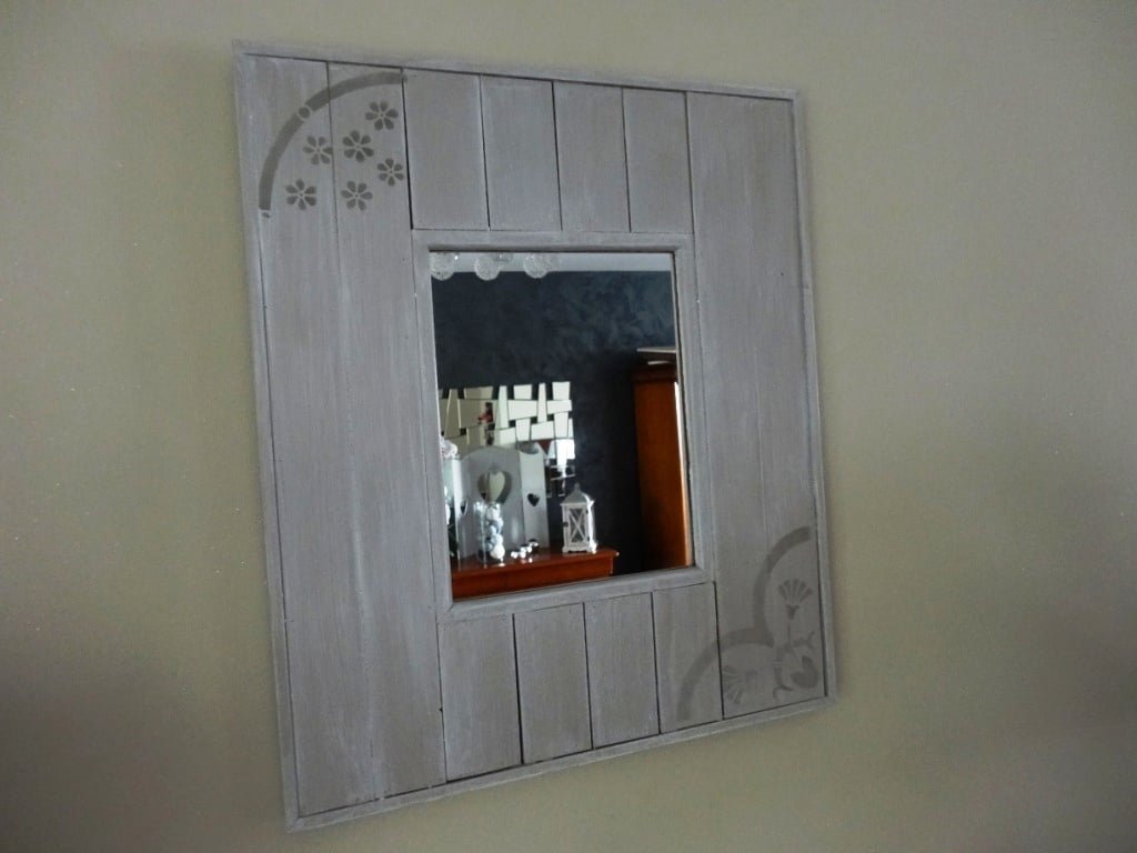 Miroir rectangle en bois – ton taupe
