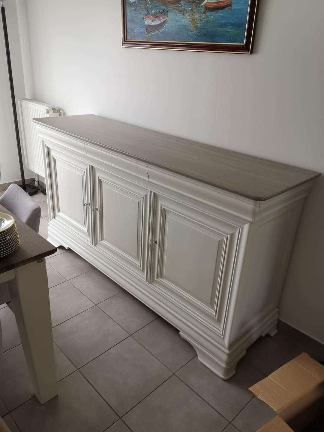 Enfilade merisier style Louis Philippe relookée façon “contemporaine”