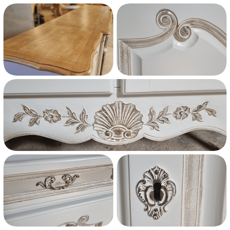 Séjour en chêne style Louis XV personnalisé – Image 6