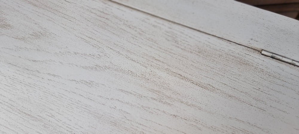 Banc – coffre en chêne relooké “Lin” – Image 3