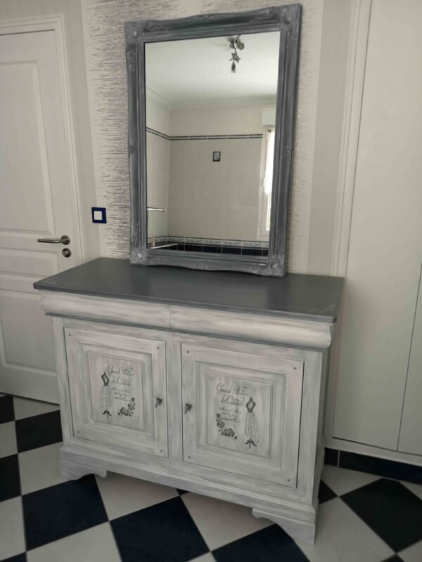 Bahut Louis Philippe 2 portes “effet essuyé”