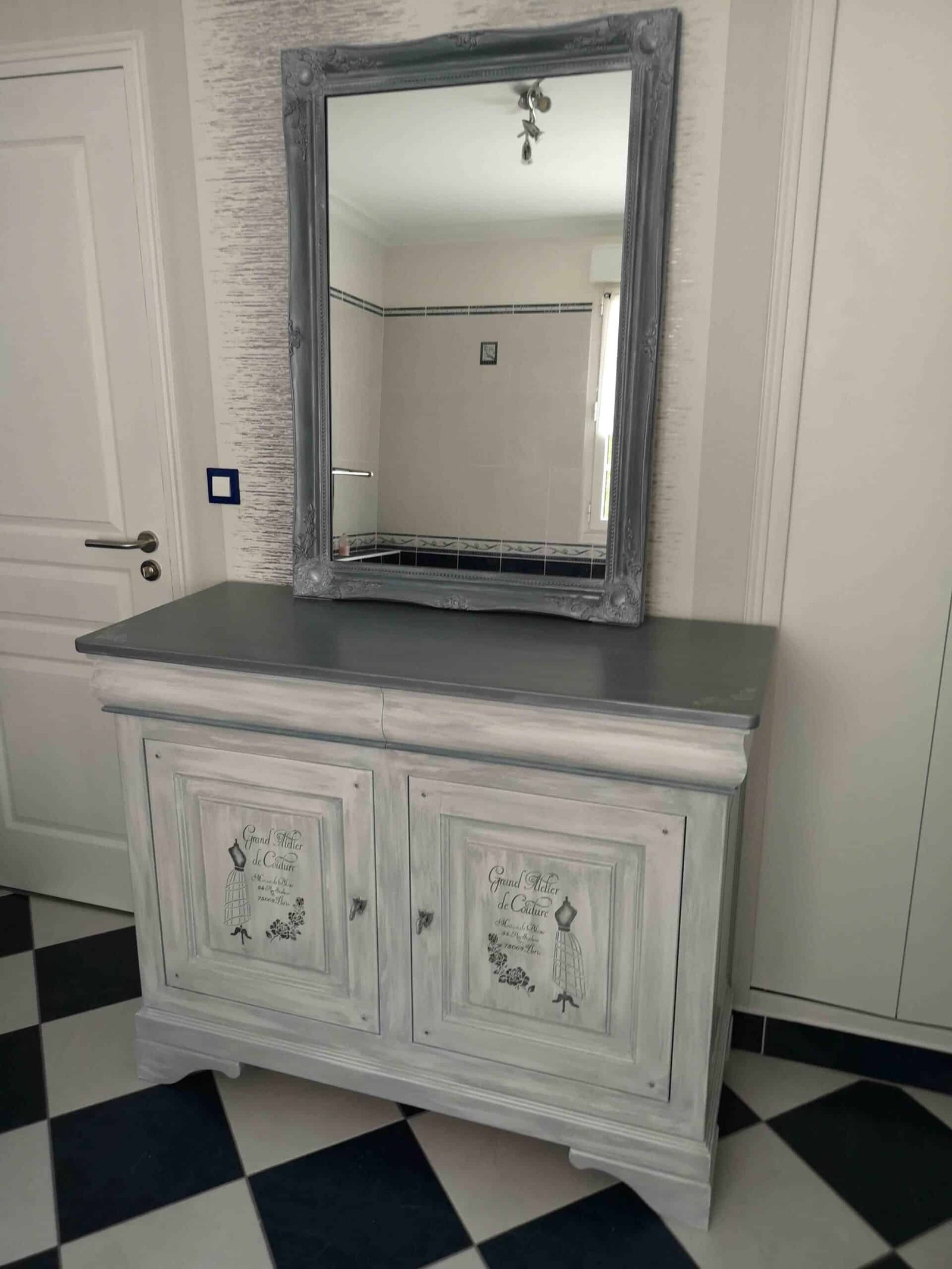 Bahut Louis Philippe 2 portes “effet essuyé”