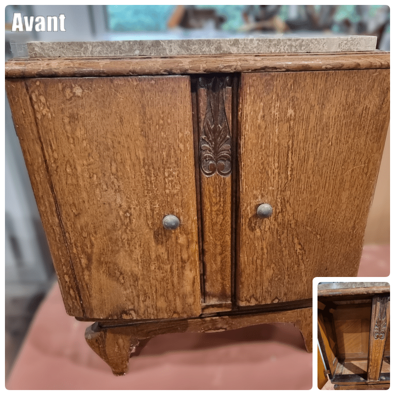 Chevet vintage art déco années 1930 relooké – Image 2