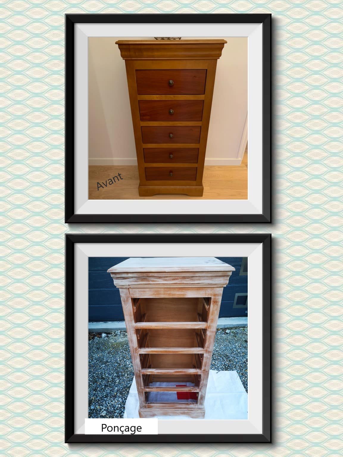 Chiffonnier merisier style Louis Philippe 5 tiroirs – Image 2