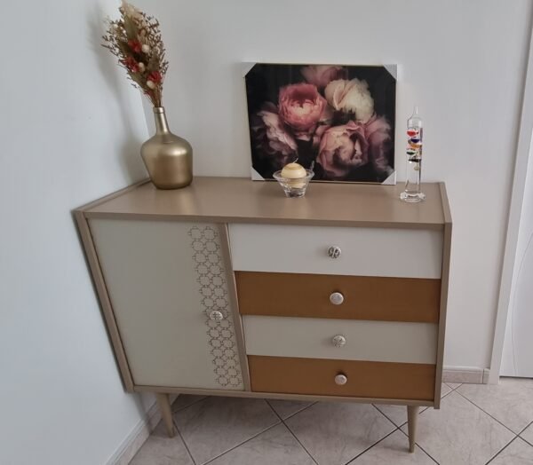 Commode vintage années 1960 relookée