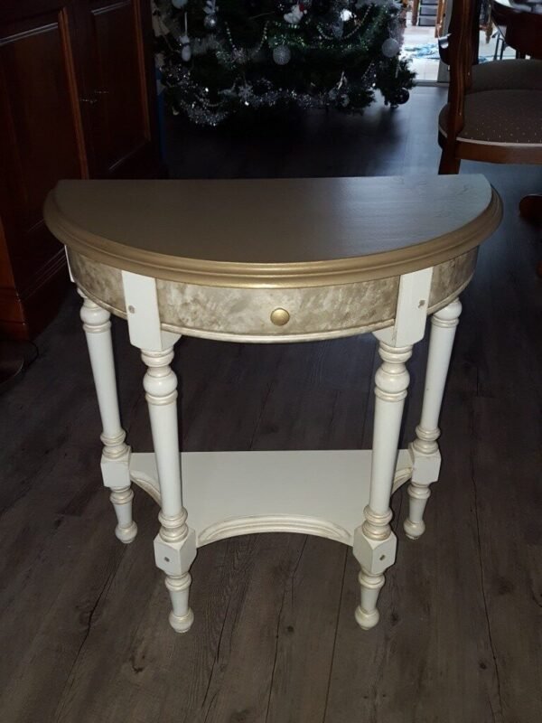 Console demi lune en merisier