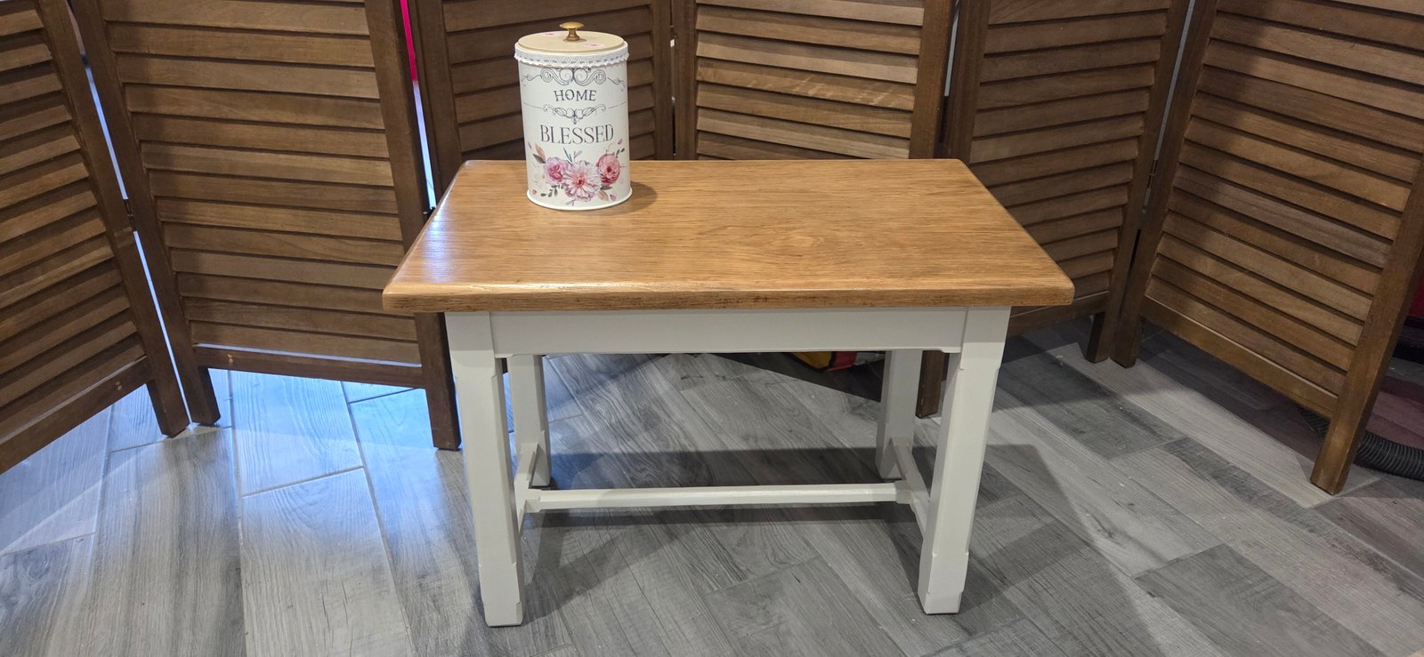 Mini table bureau chêne - Après