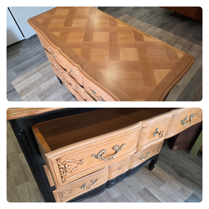 Commode Louis XV merisier, version chic & actuelle – Image 4