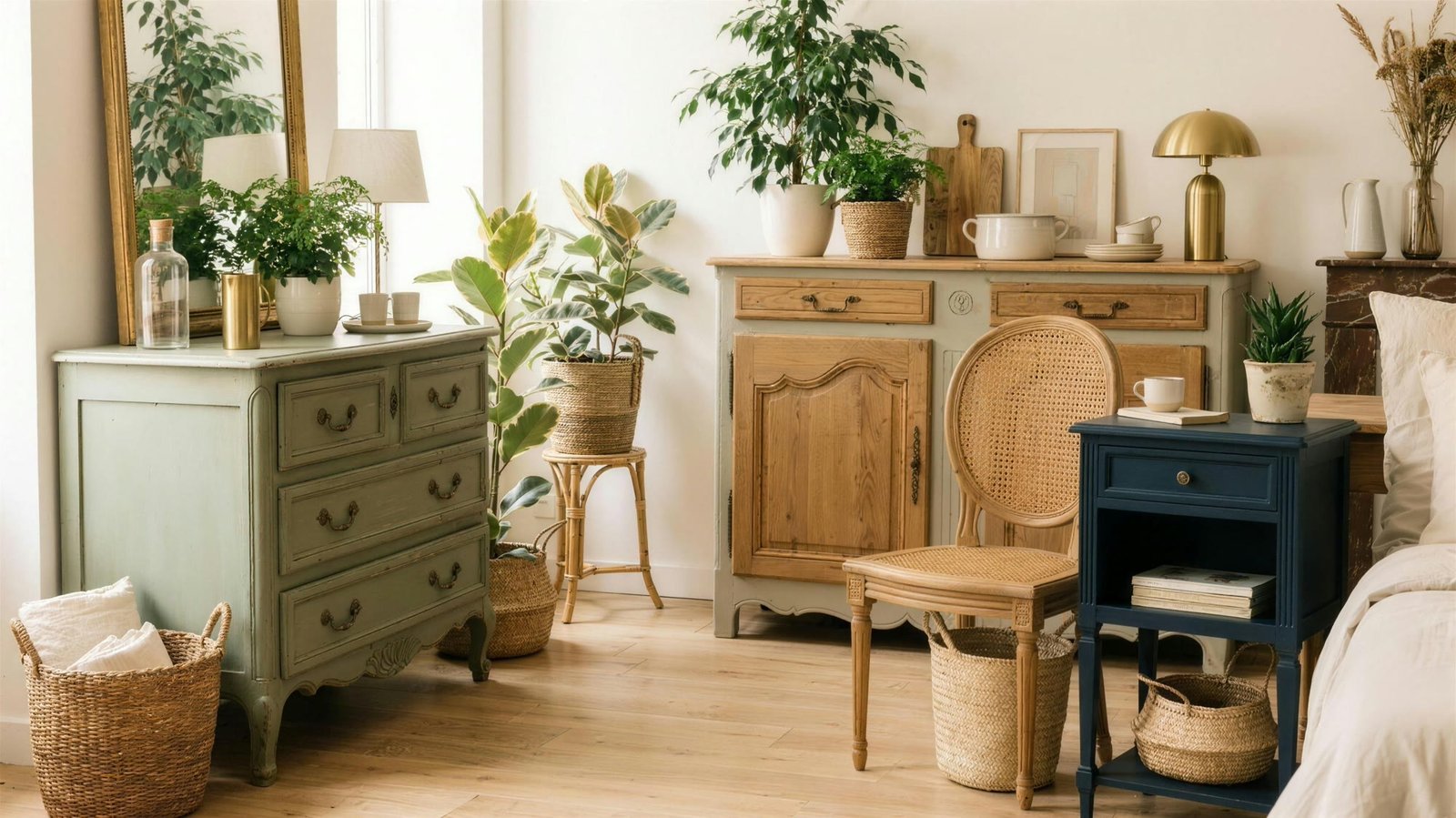 Meubles relookés et objets déco à vendre — boutique Au Gré du Pinceau